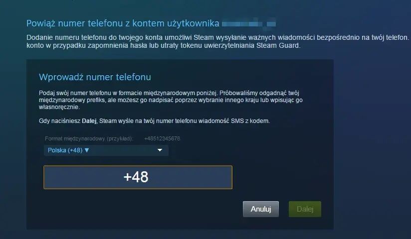 Jak dodać numer telefonu do Steam i zabezpieczyć swoje konto przed utratą