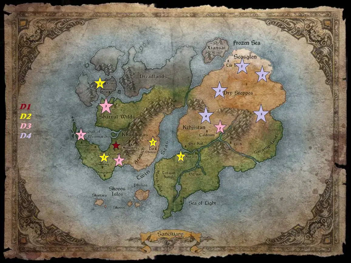 Zdjęcie Mapa Sanctuarium w Diablo - przewodnik dla graczy